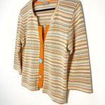 Per Una vintage colorful striped 3/4 sleeves knit cardigan sweater size L Size L Photo 3