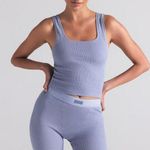 SKIMS Cotton Rib Boxer in Slate, Size Large Photo 0