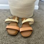 Old Navy  Tan and Cream Slide-On Sandals Summer Vacation Festival Women’s‎ Size 9 Photo 1