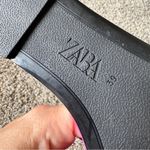 ZARA  Hot Pink Leather Slip On Sandals Womens 8.5 Beachy Flats Slides Casual Photo 5