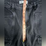 ZARA NWOT  ZW MID RISE SLIM CARGO JEANS, Size 6 Photo 4
