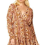 MISA Los Angeles chiara v-neck ruffle floral print mini dress Photo 0