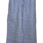 J.Crew Women's Blue Wide Leg Linen Drawstring Cropped Pants Size Small Photo 0
