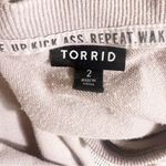 Torrid Athleisure Long Sleeve Lattice Back Top size 2 Photo 2