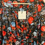 NWT Chloe Kristyn Fallon Black/Red/Blue Floral Dress Size Small Photo 5