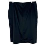 St. John NWT  Evening Black Satin Midi Skirt Size 12 Photo 3