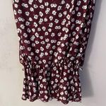 Papaya Burgundy Floral Blouse EUC Size S Photo 9