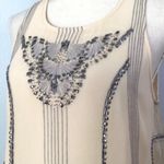 Anthropologie Velvet beaded Art Deco Tank Top Photo 3