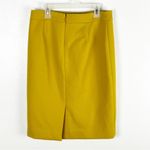 J.Crew  100% Wool Mustard Yellow Lined No. 2 Pencil Skirt, Size 2 Photo 1