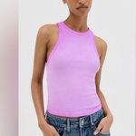 Good American  Pink Candy Wash Rib Tank - Size Large Photo 0