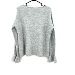 VERO MODA  size Large gray v neck sweater‎ bell sleeves NEW v neck ruffle blouse Photo 1