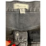 Madewell  Black Wash Raw Hem‎ Button Fly High Rise Relaxed Denim Shorts Size 31 Photo 4