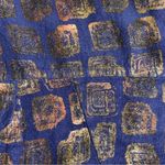 Alain Murati Studio Women Blue Gold Oversized 100% Linen Shacket with Hoodie M Size M Photo 13