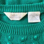 Vintage ‘90s Blair Boutique Teal Woven Ribbon Relaxed Fit Sweater Green Photo 6