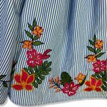 Lush Clothing ⭐️LUSH Off Shoulder Striped Floral Pom Pom Tie Casual Shirt Photo 3