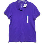 Arizona Jeans Arizona Jean Co Purple Polo Shirt Womens XXL Stretch Preppy Uniform Casual NWT Photo 0