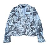 Robert Cavalli Off White Snake Skin Blazer Suit Jacket Size M Photo 0