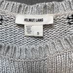 Helmut Lang  Two-Tone Wavy Hi-Lo Sweater Gray Black Alpaca Blend‎ Size Small Photo 11