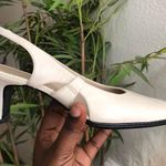 Naturalizer Genuine Leather Cream beige nude square toe mules slingback pumps 2.5” kitten heels -office siren core-Size 6M Excellent condition #coquette #twee #fairycore Photo 0