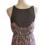 Nordstrom Like Mynded Maxi Abstract Print Dress Semi Sheer High Slit NWT Sz S Photo 3