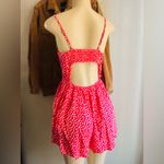Hollister  Floral Print Romper Smocked Open Back With Pockets size small Photo 6