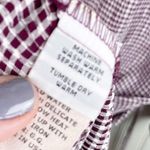 Cut Loose Crinkle Check Dress Burgundy White Gingham Boho Lagenlook Size Medium Photo 8