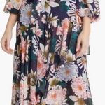 Eliza J Floral Long Sleeve High-Low Faux Wrap Dress Photo 0