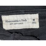 Abercrombie & Fitch  Soft AF Fleece Black Cotton Cuffed Sweatpants Joggers Size M Photo 2