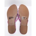 14th & Union  Womens Size 6 Pink Black Faux-leather Snake Embossed Flip-flop Sand Photo 7