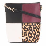 NWT Black White Crossbody Leather Bag Black Photo 0