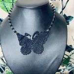 Black Lace Butterfly Goth Punk Necklace New Photo 2