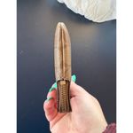 Coach Logo Signature Canvas Corner Zip Leather Stripe Khaki Wristlet Old Money Photo 4