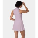 Halara  Half Zip Contrast Mesh Side Pocket 2-Piece Tennis Dress Purple XL Photo 2