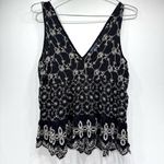 American Eagle  Outfitters AEO Black Beige Eyelet Babydoll Tank Top Y2K Vibe Boho Photo 5