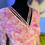 WD•NY Vintage Y2K WDNY Whimsical Mermaidcore Floral Silk Top Photo 1