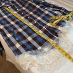 Hayden Los Angelos button down shirt lace edged long sleeves plaid size medium Photo 2