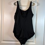 Catalina  Black Ribbed One Piece Swimsuit Size Med EUC #2693 Photo 2