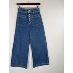 We The Free People Womens Jeans Blue Colette Wide Leg Utility Button Fly Size 25 Photo 5