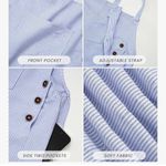 Elegant Striped Blue and White Romper Size L Photo 2