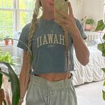 Brandy Melville Blue Crop T-shirt Photo 0