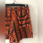 Farm Rio  Gemma Belted Shorts in Orange Geometric Print Size XS Viscose Photo 9
