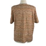 Alfred Dunner  Size XL Space Dye Wavy Stripe Short Sleeve Top Knit USA Made Photo 3