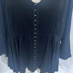 Torrid  black stretch challis bell sleeves midi top size 4,(4X) Photo 5