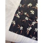 J.Crew  Black Floral Tank Dress Side Slit Adjustable Straps Midi Whimsy Goth Photo 1