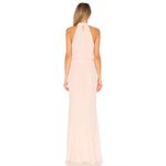 Likely  Cameron Gown Size 2 Seashell Pink Maxi Dress Halter Neckline Side Slit Photo 4