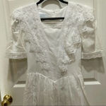 Gunne Sax Jessica McClintock Vintage 1980s White Prairie Dress Size 7 Cottage Photo 2