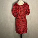 Milly Red and Black Leopard Mini Dress Size 6 Photo 11