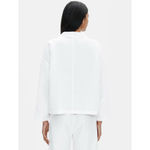 Eileen Fisher NWT Tencel Linen Blend Slub Jacket Open Front White XL - READ Photo 2