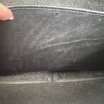 Vintage 70s Swagger Spectator Bag Leather Black Brown Trim Basic Shoulder Bag Photo 12