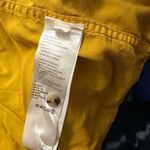 Anthropologie  Maeve Mustard Yellow Button Front Long Sleeve Tiered Marlie Dress Photo 4